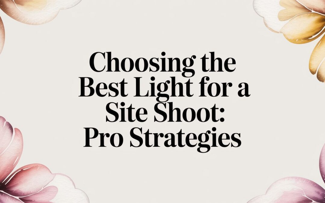 Choosing the Best Light for a Site Shoot: Pro Strategies
