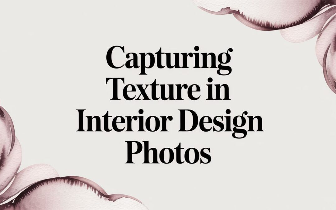 Capturing Texture in Interior Design Photos