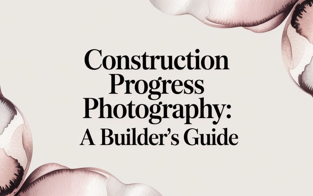 Construction Progress Photography: A Builder’s Guide