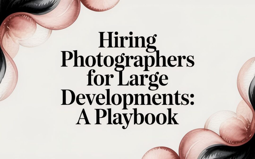 Hiring Photographers for Large Developments: A Playbook