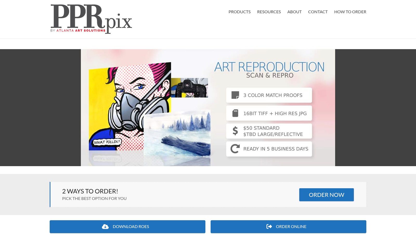 PPRpix's website provides a gateway to their professional printing and finishing services, a critical resource for fine art photographers in Atlanta.