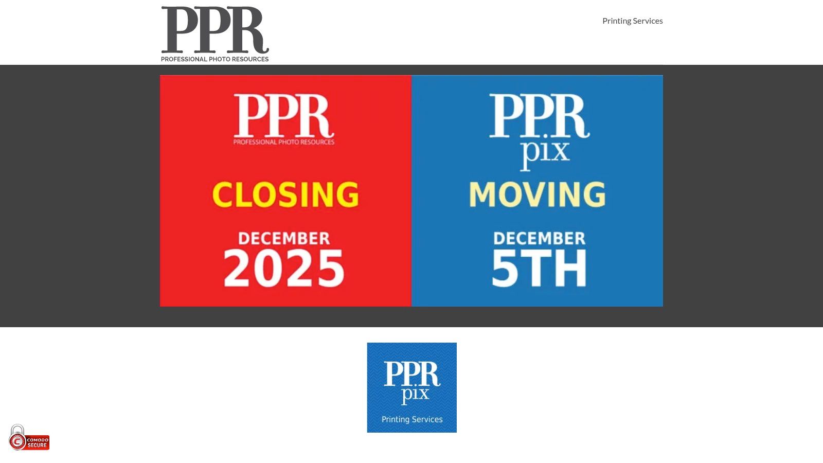 The website for Professional Photo Resources (PPR Atlanta) provides a direct line to their specialized still photography rental inventory and services.