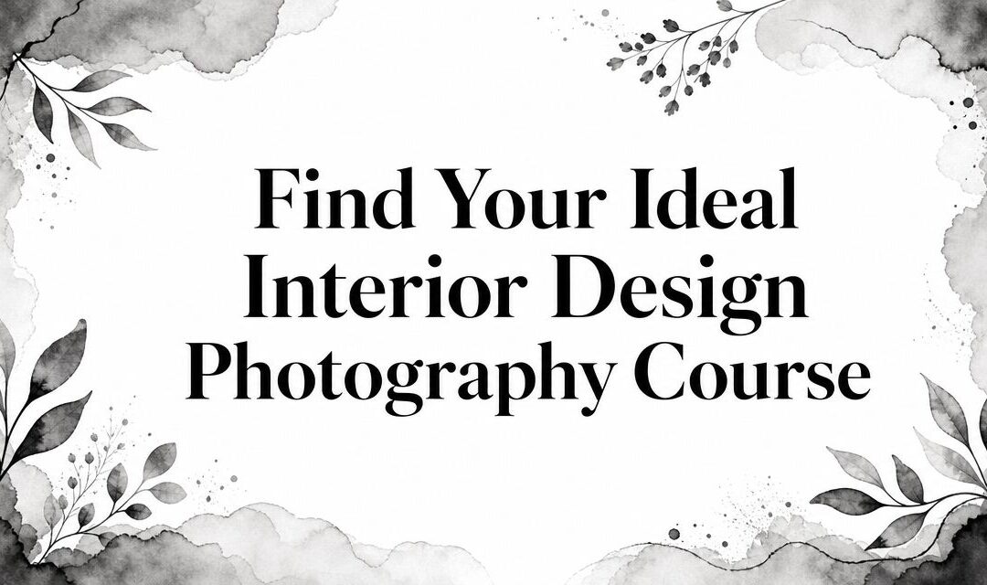 Find Your Ideal Interior Design Photography Course