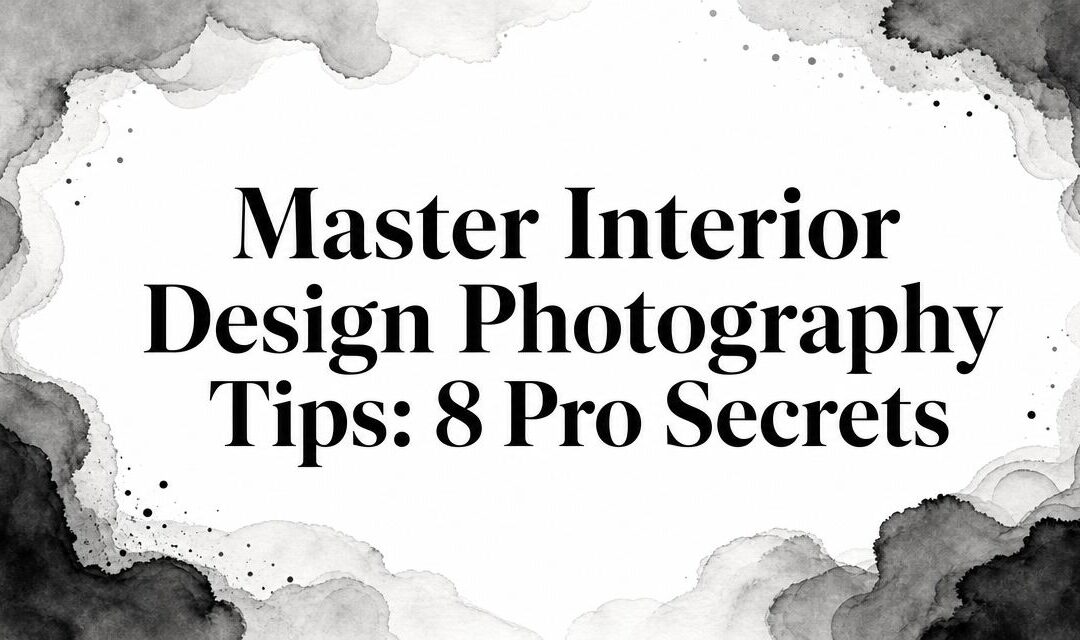 Master Interior Design Photography Tips: 8 Pro Secrets