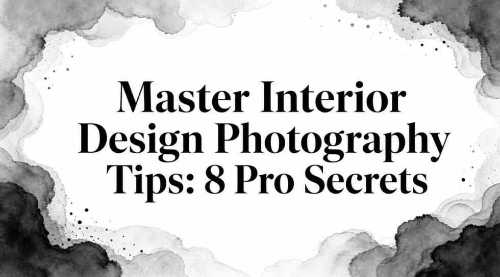 Master Interior Design Photography Tips: 8 Pro Secrets