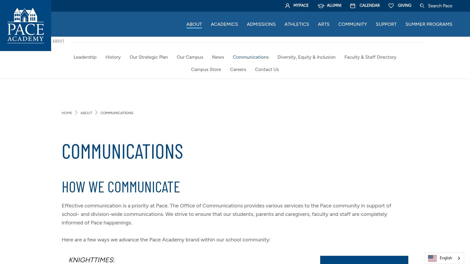 The Official Source: Pace Academy Website & Socials