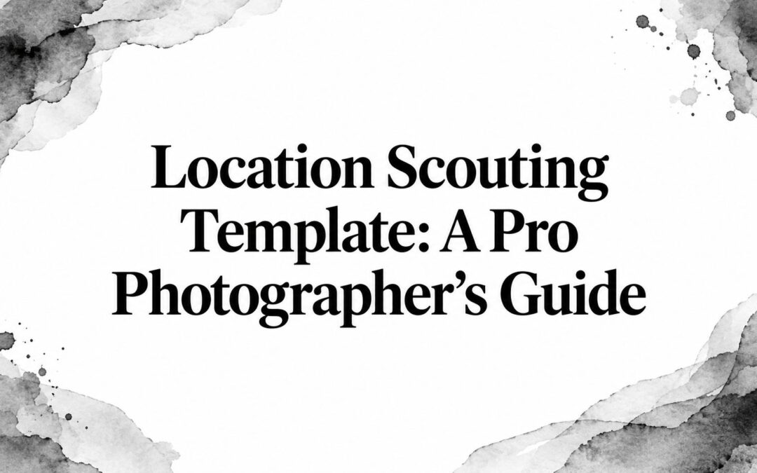 Location Scouting Template: A Pro Photographer’s Guide