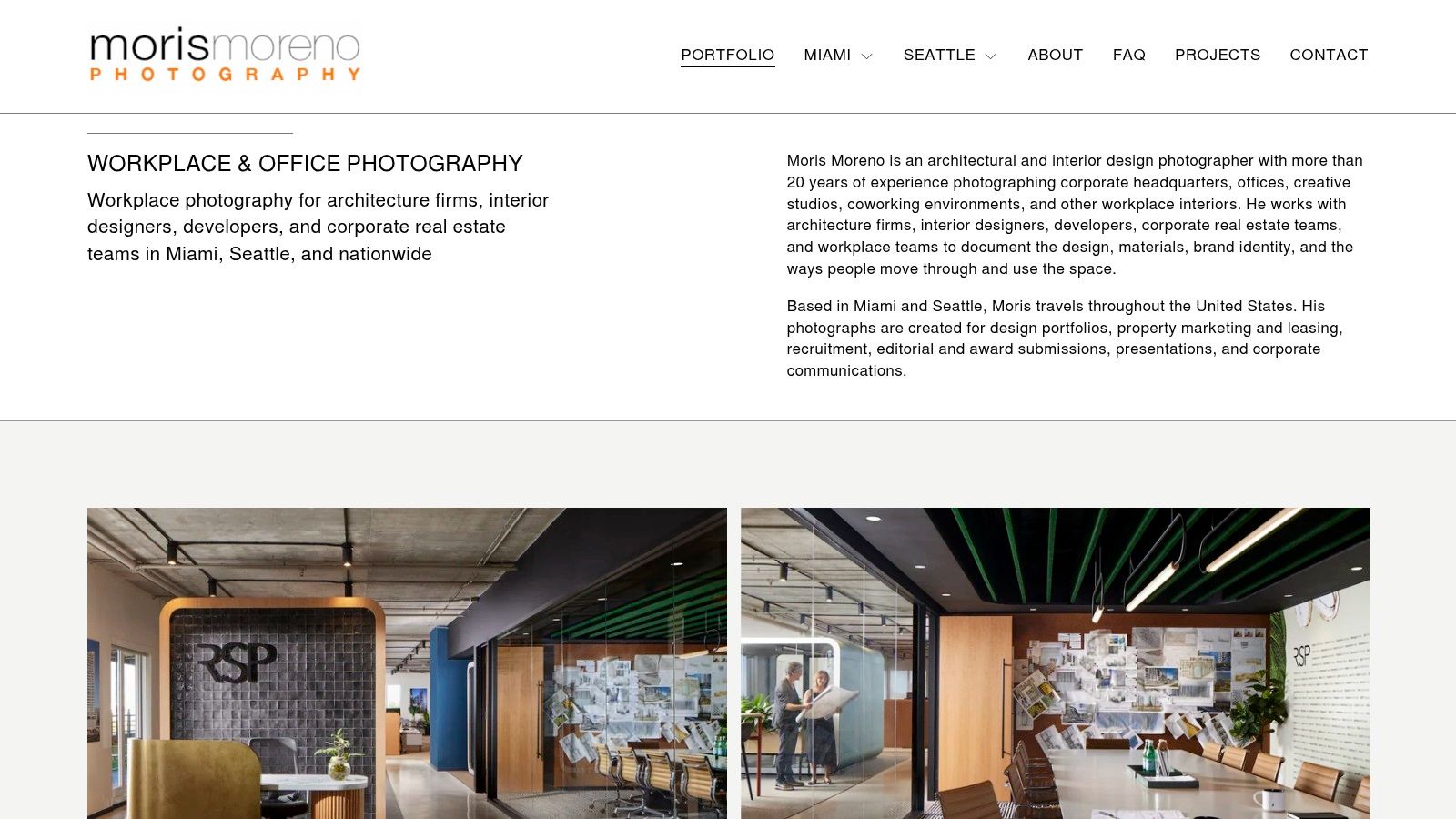 Specialist Workplace Photographer Office Portfolio